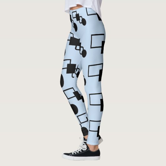 Schwarz-Blau-Leggings Leggings (Links)