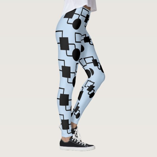 Schwarz-Blau-Leggings Leggings (Rechts)