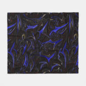 Schwarz-blau-liquefied Outer Space-Muster, Fleecedecke (Vorderseite (Horizontal))