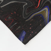 Schwarz-blau-liquefied Outer Space-Muster, Fleecedecke (Ecke)