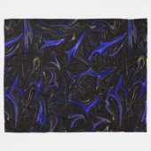 Schwarz-blau-liquefied Outer Space-Muster, Fleecedecke (Vorderseite (Horizontal))