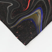 Schwarz-blau-liquefied Outer Space-Muster, Fleecedecke (Ecke)