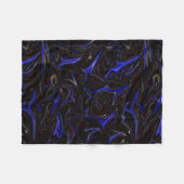 Schwarz-blau-liquefied Outer Space-Muster, Fleecedecke (Vorderseite (Horizontal))