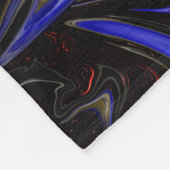 Schwarz-blau-liquefied Outer Space-Muster, Fleecedecke (Ecke)