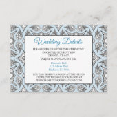 Schwarz-Blau-Mandala-Hochzeitskarte Begleitkarte (Vorderseite)