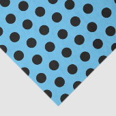 Schwarz-Blau-Medium Polka Dot Tissue Paper Seidenpapier (Ausschnitt)