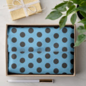 Schwarz-Blau-Medium Polka Dot Tissue Paper Seidenpapier (Geschenk)