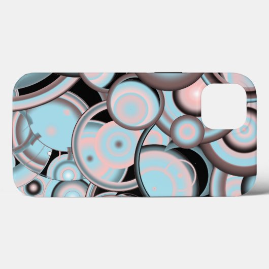 Schwarz-Blau-Mocha-Rosa-Farbkreis Case-Mate iPhone Hülle (Rückseite (Horizontal))