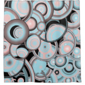 Schwarz-Blau-Mocha-Rosa-Farbkreis Duschvorhang (Vorderseite)
