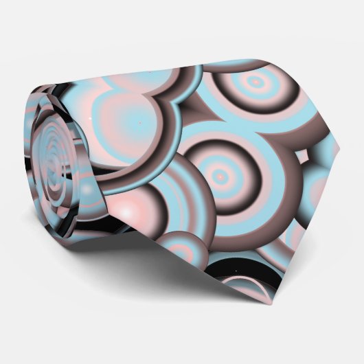 Schwarz-Blau-Mocha-Rosa-Farbkreis Krawatte (Gerollt)