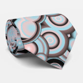 Schwarz-Blau-Mocha-Rosa-Farbkreis Krawatte (Gerollt)