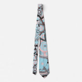 Schwarz-Blau-Mocha-Rosa-Farbkreis Krawatte (Rückseite)