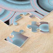 Schwarz-Blau-Mocha-Rosa-Farbkreis Puzzle (Seite)