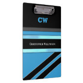 Schwarz-Blau-Namensnennungsstelle Klemmbrett (Rechts)