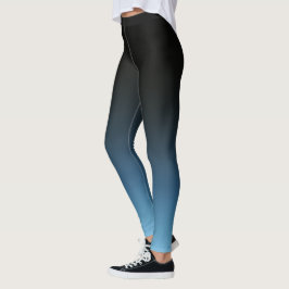 Schwarz-Blau-Ombre-Farbton Leggings