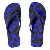 Schwarz-Blau-Paint-Spritzer Muster Funny Badesandalen (Fußbett)