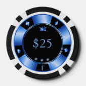 Schwarz-Blau-Poker-Chips Pokerchips (Rückseite)