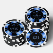 Schwarz-Blau-Poker-Chips Pokerchips (Stapel)
