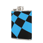 Schwarz-Blau-Prüfmuster Flachmann (Links)