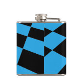 Schwarz-Blau-Prüfmuster Flachmann (Rückseite)