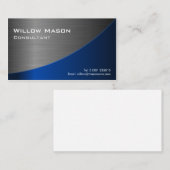 Schwarz/blau rostfreier Stahl Kurven, Visitenkarte (Vorne/Hinten)