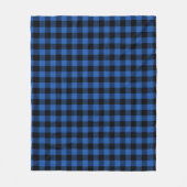 Schwarz-Blau-Schachbrettmuster Fleecedecke (Vorderseite)