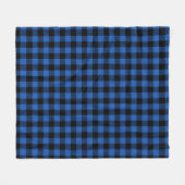 Schwarz-Blau-Schachbrettmuster Fleecedecke (Vorderseite (Horizontal))