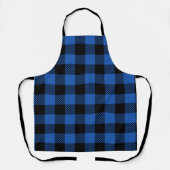 Schwarz-Blau-Schachbrettmuster Schürze (Vorderseite)