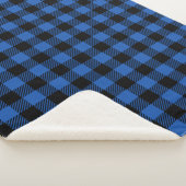 Schwarz-Blau-Schachbrettmuster Sherpadecke (3/4)