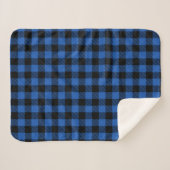 Schwarz-Blau-Schachbrettmuster Sherpadecke (Vorderseite (Horizontal))