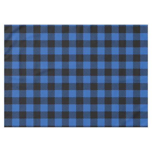 Schwarz-Blau-Schachbrettmuster Tischdecke (Vorderseite (Horizontal))