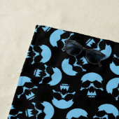 Schwarz-Blau-Schädelmuster Strandtuch (Beispiel)