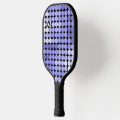 Schwarz-Blau-Schaltmuster Modernes Monogramm Pickleball Schläger (Links)