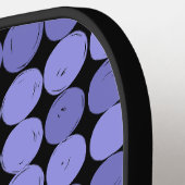 Schwarz-Blau-Schaltmuster Modernes Monogramm Pickleball Schläger (Linke Seite)