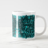 Schwarz-Blau-Schneemann-Illustration-Let it Snow Jumbo-Tasse (Rechts)