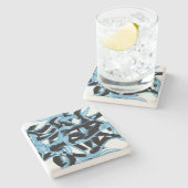 Schwarz-Blau-Schrotte oder -bänder werden zerstört Steinuntersetzer (Seitenansicht)