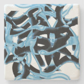 Schwarz-Blau-Schrotte oder -bänder werden zerstört Steinuntersetzer (Vorderseite)