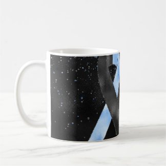 Schwarz-Blau-Sensibilisierungskampagne Tasse Desig