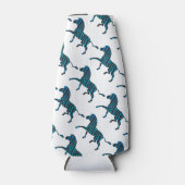 Schwarz-Blau-Silhouette Zebra Flaschenkühler (Vorderseite)