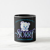 Schwarz-Blau-SORRY Tasse (Zentrum)