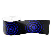 Schwarz-Blau-Spiral Ripsband (Spule)