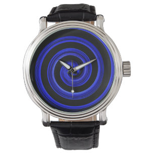 Schwarz-Blau-Spirale Armbanduhr