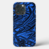 Schwarz-Blau-Stämme Abstrakt Case-Mate iPhone Hülle (Rückseite)