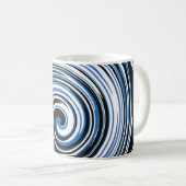Schwarz-Blau-Swirt-Tasse Kaffeetasse (VorderseiteRechts)