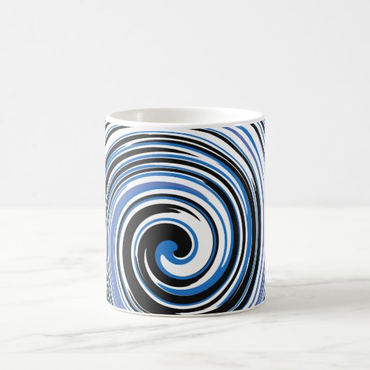 Schwarz-Blau-Swirt-Tasse Kaffeetasse (Mittel)