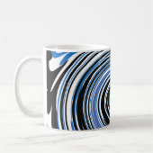 Schwarz-Blau-Swirt-Tasse Kaffeetasse (Links)