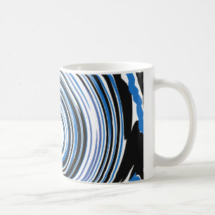 Schwarz-Blau-Swirt-Tasse Kaffeetasse