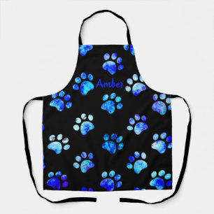 Schwarz-blau Texturfarben Druckmuster Personalisie Schürze