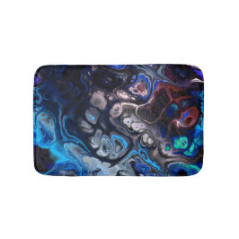 Schwarz, Blau und Bordeaux-gefärbte Krawatte-Marmo Badematte