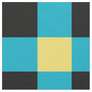 Schwarz, Blau und Gelb Stoff